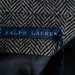 Pre Owned Ralph Lauren Two Tone Patterned Wool Single Breasted Blazer M