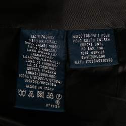 Pre Owned Ralph Lauren Two Tone Patterned Wool Single Breasted Blazer M