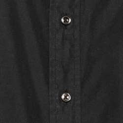 Pre Owned Ralph Lauren Black Cotton Logo Embroidered Button Front Shirt M