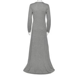 Pre Owned Ralph Lauren Grey Cashmere Long Sleeve Maxi Dress L