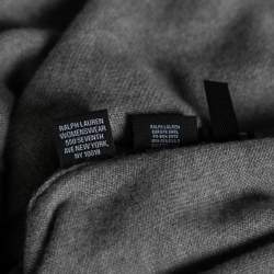 Pre Owned Ralph Lauren Grey Cashmere Long Sleeve Maxi Dress L