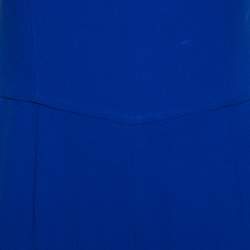 Pre Owned Ralph Lauren Blue Crepe Sleeveless Jumpsuit L