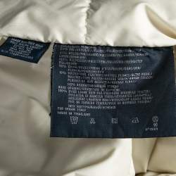 Pre Owned جاكيت رالف لورين فرو وساتان عاجي بهودي مقاس صغير - سمول