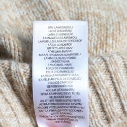 Pre Owned Polo Ralph Lauren Beige Wool Knit Teddy Bear Hoodie XS