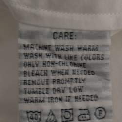 Pre Owned Ralph Lauren White Cotton Neck Tie Detail Button Front Shirt S