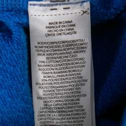 Pre Owned Polo Ralph Lauren Blue Cotton Hooded Zip Front Jacket M