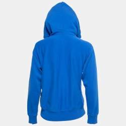 Pre Owned Polo Ralph Lauren Blue Cotton Hooded Zip Front Jacket M