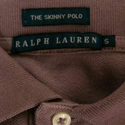 Pre Owned Ralph Lauren Lilac Cotton Pique Skinny Fit Polo T-Shirt S