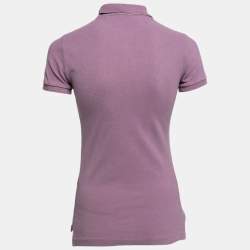Pre Owned Ralph Lauren Lilac Cotton Pique Skinny Fit Polo T-Shirt S