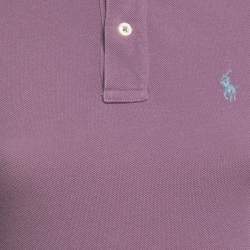 Pre Owned Ralph Lauren Lilac Cotton Pique Skinny Fit Polo T-Shirt S