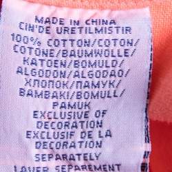 Pre Owned Ralph Lauren Neon Orange Cotton Button Front Custom Fit Shirt S