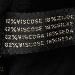 Pre Owned Ralph Lauren Black Velvet Feather & Bead Embellished Sleeveless Top S