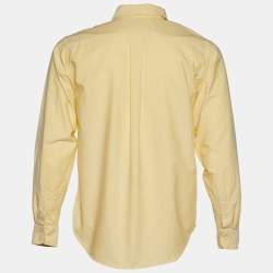 Pre Owned Ralph Lauren Yellow Cotton Button Front Shirt XXXL