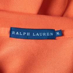 مملوكة مسبقًا Ralph Lauren Orange Cotton Polo T-Shirt XL