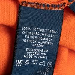 مملوكة مسبقًا Ralph Lauren Orange Cotton Pique Skinny Polo T-Shirt S