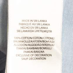 Pre Owned Ralph Lauren Blue Cotton Logo Embroidered Button Front Shirt L
