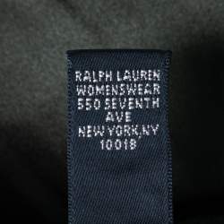 مملوكة مسبقًا Ralph Lauren Green Alpaca Wool & Shearling Fur Trimmed Double Breasted Jacket S