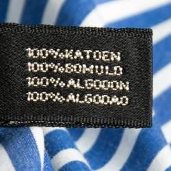 Pre Owned Ralph Lauren Blue Striped Cotton Button Front Shirt M