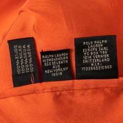Pre Owned Ralph Lauren Orange Silk Button Front Shirt S