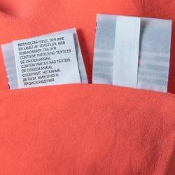 Pre Owned Ralph Lauren Orange Crepe Relaxed Fit Button Front Shirt M