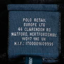 مملوكة مسبقًا Ralph Lauren Black Silk Ruffled Neck Top M