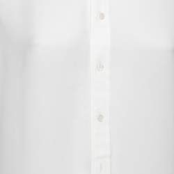 Pre Owned Ralph Lauren White Crepe Button Front Shirt S