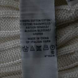 Pre Owned Ralph Lauren Off White Cable Knit Shawl Neck Cardigan M
