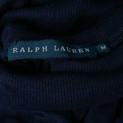 Pre Owned Ralph Lauren Navy Blue Knit Turtleneck Sweater M 