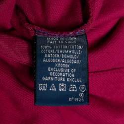 Pre Owned Ralph Lauren Pink Logo Embroidered Cotton Pique Polo T-Shirt S