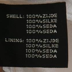 Pre Owned Ralph Lauren Cream Silk Crepe Strapless Maxi Dress M