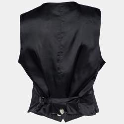 Pre Owned Ralph Lauren Grey  Striped Wool Vest M