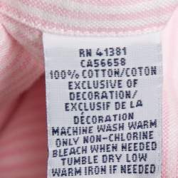 Pre Owned Ralph Lauren Pink Striped Cotton Button-Down Shirt S
