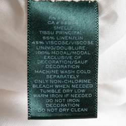 Pre Owned Ralph Lauren White Cotton Lace Trim Long Dress M