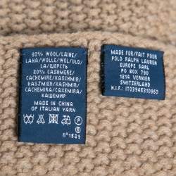 Pre Owned Ralph Lauren Beige Cashmere Knitted Poncho S