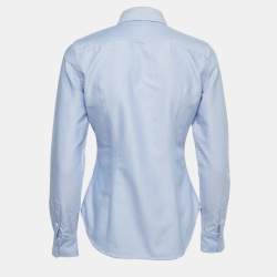 Pre Owned Ralph Lauren Light Blue Cotton Button Down Shirt S