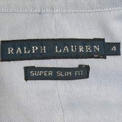Pre Owned Ralph Lauren Light Blue Cotton Button Down Shirt S