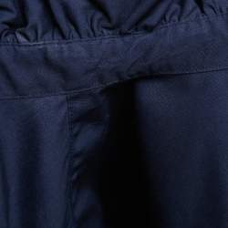 Pre Owned Ralph Lauren Navy Blue Cotton Ruffled Shirt M