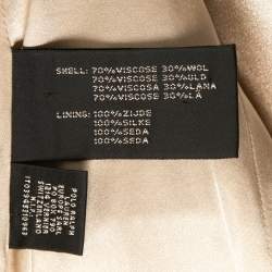 Pre Owned Ralph Lauren Beige Crepe Single-Button Blazer M