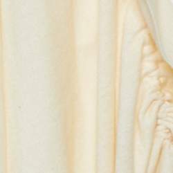 Pre Owned Ralph Lauren Cream Cotton Knit Drawstring Detail Open Front Cardigan XL