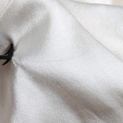 Pre Owned Ralph Lauren Cream Wool Ruffled Blazer M