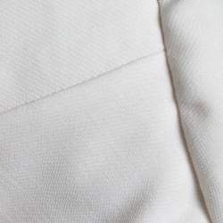 Pre Owned Ralph Lauren Cream Wool Ruffled Blazer M