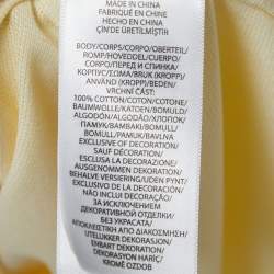 مملوكة مسبقًا Ralph Lauren Yellow Knit Oxford Polo Shirt Dress S