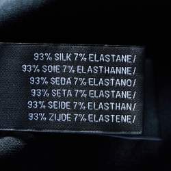 Pre Owned Ralph Lauren Black Lace & Leather Trim Merrill Dress L