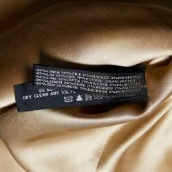 Pre Owned Ralph Lauren Gold Linen & Silk Button Front Coat M