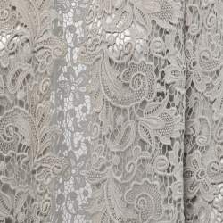Pre Owned Ralph Lauren Grey Lace Front Open Long Shrug L