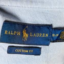 Pre Owned Ralph Lauren Blue Cotton Custom Fit Shirt S