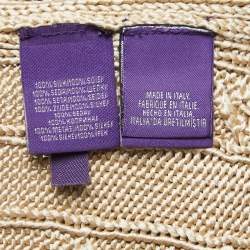 Pre Owned Ralph Lauren Gold Silk Knit Sleeveless Sweater Top XS