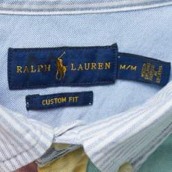 Pre Owned Ralph Lauren Multicolor Cotton Button Down Full Sleeve Custom Fit Shirt M