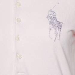 Pre Owned Ralph Lauren Pink Cotton Pique Polo Mini Dress M
