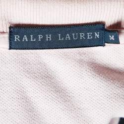 Pre Owned Ralph Lauren Pink Cotton Pique Polo Mini Dress M